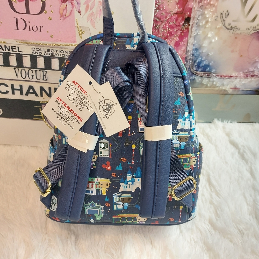 Loungefly Disney Parks Dapper Dan Main Street Blue Backpack - Picture 5 of 12